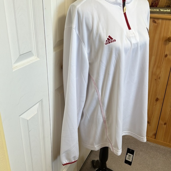 adidas University of Nebraska 3-quarter zip Sideline pullover NWT - Picture 3 of 9